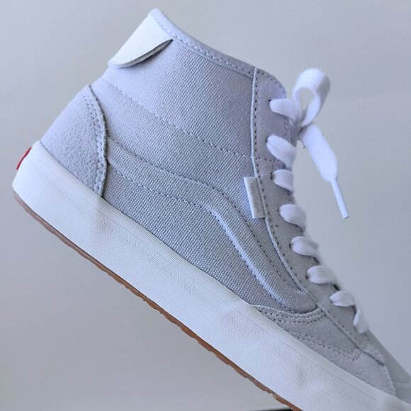 Vans Women's The Lizzie Canvas Sneaker in Cool & Unique Dusty Blue / White - Picture 6 of 13